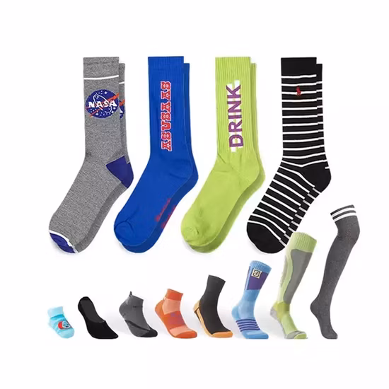 Crew Herrensocken Herstellung kundenspezifischer Socken Maßgeschneiderte Socken für Männer